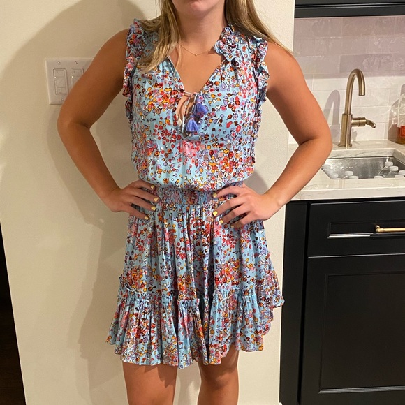 Poupette St. Barth Clara Tiered Tie Neck Dress - Picture 8 of 11